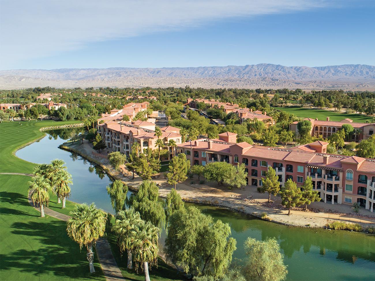 Golf course and pond at Marriott's Shadow Ridge II The Enclaves resort timeshare